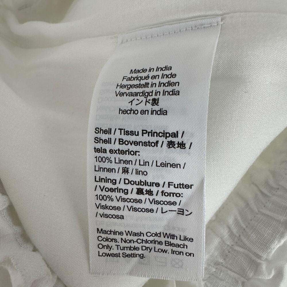J.Crew Petite Soleil Pant Linen Pull on Relaxed White Small petite - Picture 9 of 9